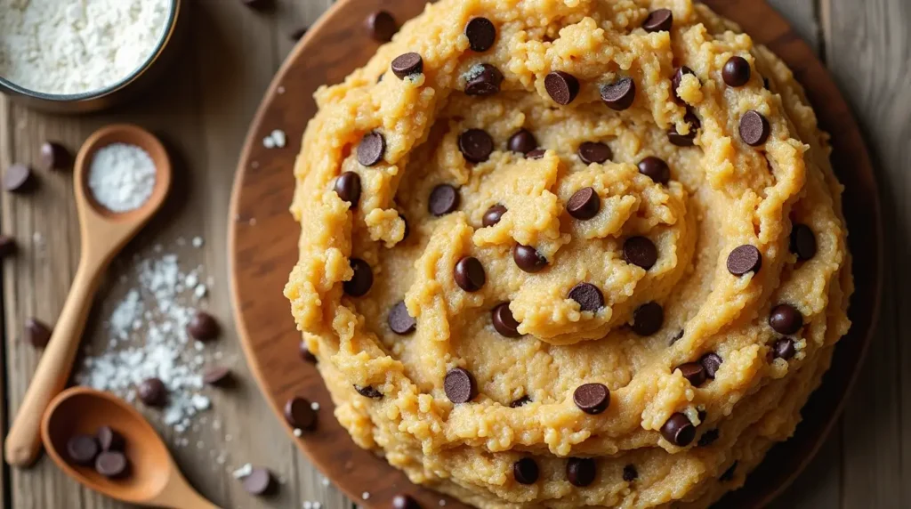 The Ultimate Crumbl Cookie Recipe: How to Make Perfect Cookies Every Time 3 Perfect Crumbl cookie dough with chocolate chips ready to be baked.