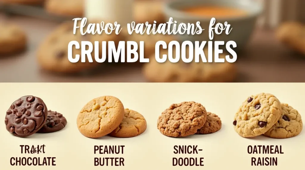 The Ultimate Crumbl Cookie Recipe: How to Make Perfect Cookies Every Time 5 An assortment of Crumbl cookies featuring different flavors like chocolate chip, peanut butter, snickerdoodle, and oatmeal raisin, set in a cozy kitchen environment.