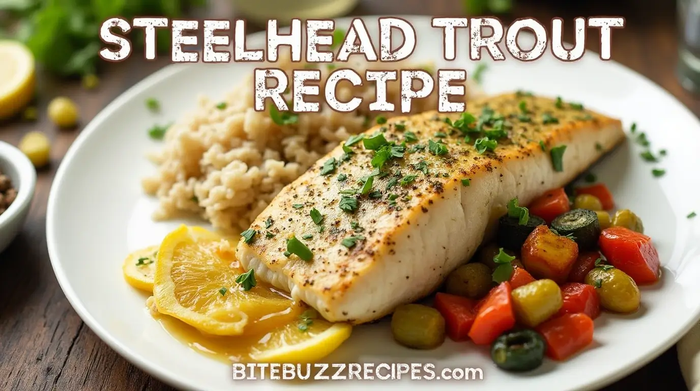 How to Cook the Best Steelhead Trout Recipe in Under 30 Minutes 1 Steelhead trout recipe – a perfectly cooked steelhead trout fillet with lemon and fresh herbs, served with roasted vegetables.