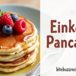 Delicious Einkorn pancakes with fresh berries and maple syrup
